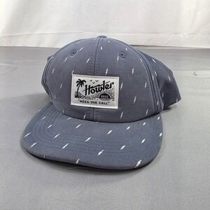 Howler Bros. Snapback Hat Cap Blue Lightning Bolt Palm Tree Logo‎